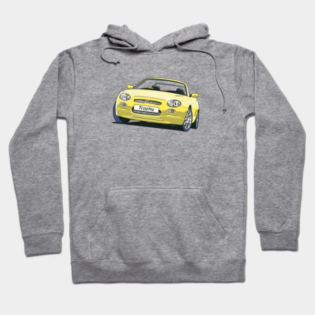 MG Rover MGF Trophy Yellow Hoodie by Webazoot